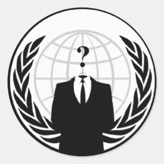 Sticker Rond Logo Anonyme International