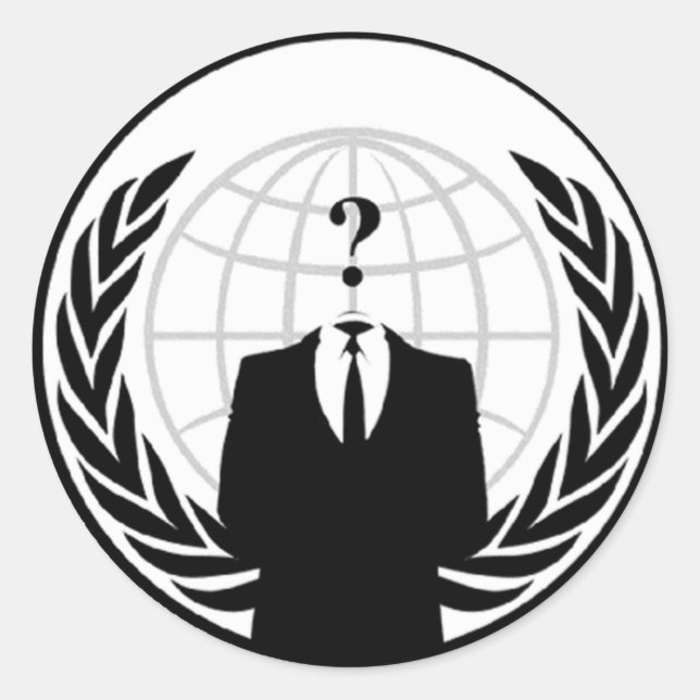 Sticker Rond Logo Anonyme International (Devant)