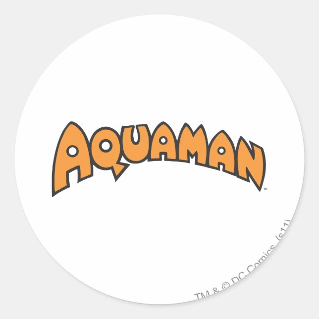 Sticker Rond Logo Aquaman Orange (Devant)