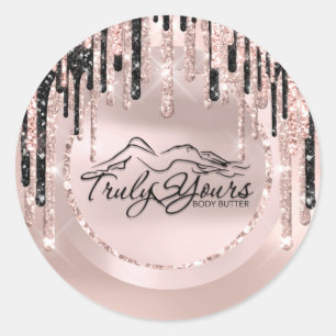 Sticker Rond Logo Beauté Corps Beurre Drivers Rose Parties scin