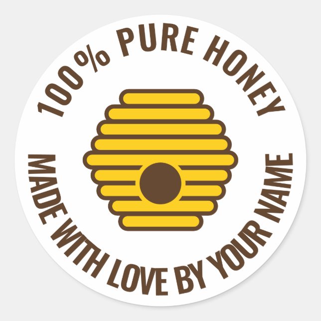 Sticker Rond logo Beehive personnalisation miel fabricant autoc (Devant)