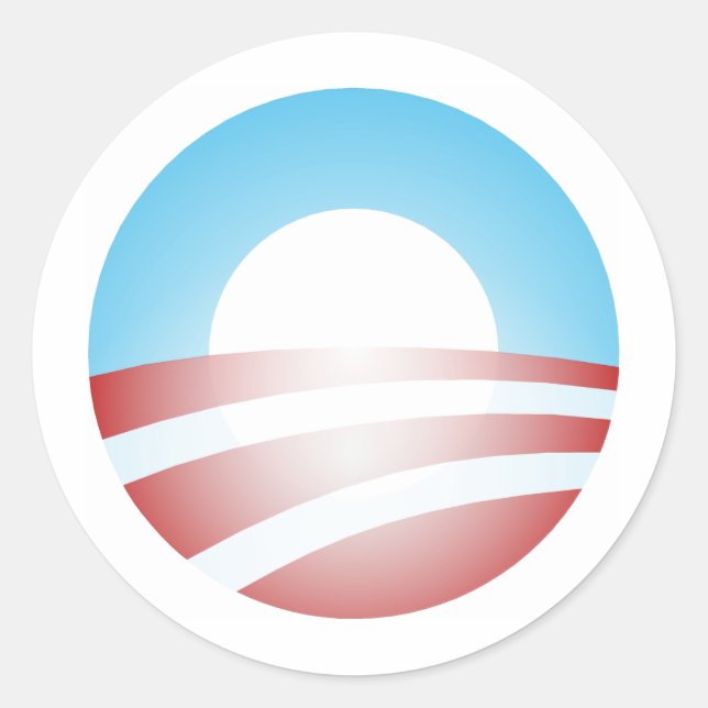 Sticker Rond Logo Big O Barack Obama (Devant)