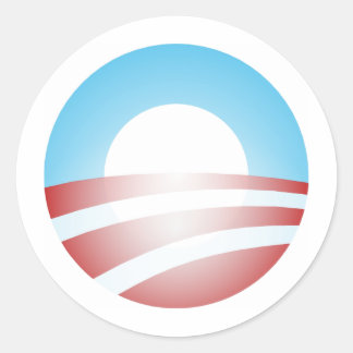 Sticker Rond Logo Big O Barack Obama