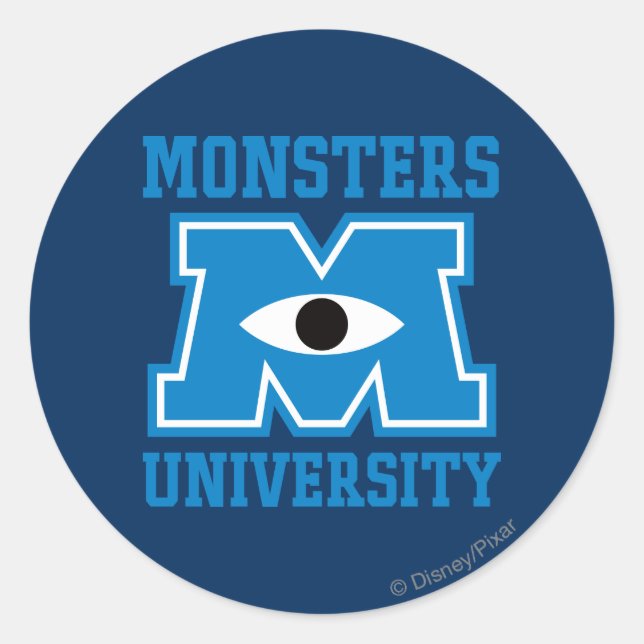 Sticker Rond Logo bleu de Monsters University (Devant)