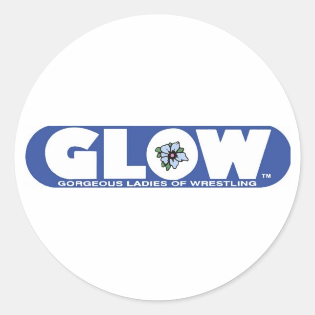 Sticker Rond Logo bleu GLOW Pin (Devant)
