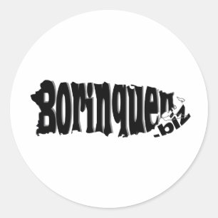 Sticker Rond logo Borinquen.biz