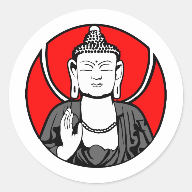 Sticker Rond Logo Bouddha (Devant)