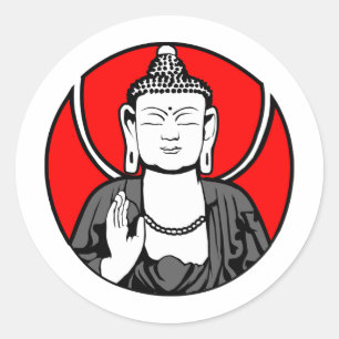 Sticker Rond Logo Bouddha
