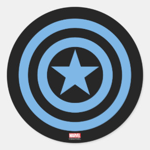 Sticker Rond Logo Captain America Super Soldier