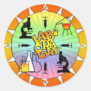 STICKER ROND LOGO CARRÉ DU LABORATOIRE 4