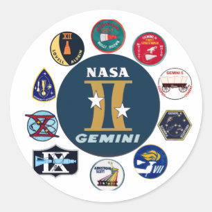 Sticker Rond Logo commémoratif Gemini