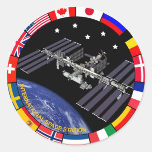 Sticker Rond Logo composite des membres ISS