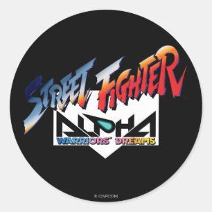 Sticker Rond Logo d'alpha de Street Fighter