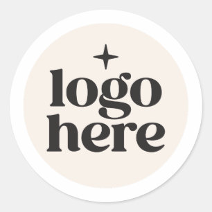 Sticker Rond Logo d'arrondi personnalisé pour l'entreprise