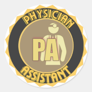 STICKER ROND LOGO D'ASSISTANT PHYSICIEN PA