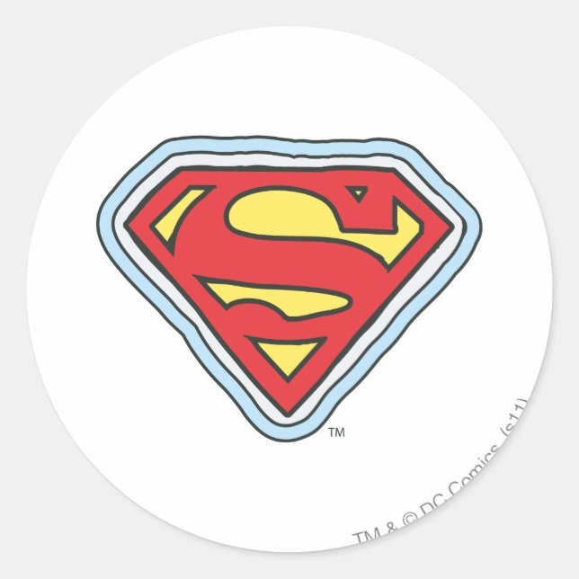 Sticker Rond Logo de bande dessinée Supergirl (Devant)