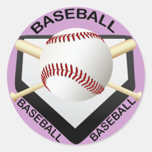 STICKER ROND LOGO DE BASEBALL