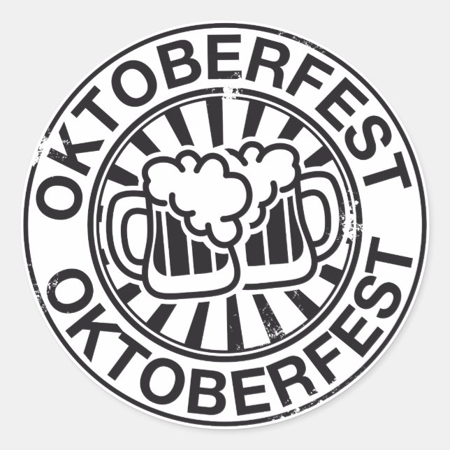 Sticker Rond Logo de bière Oktoberfest (Devant)