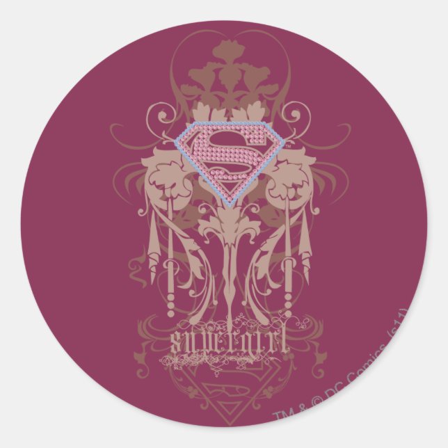 Sticker Rond Logo de bijoux Supergirl (Devant)