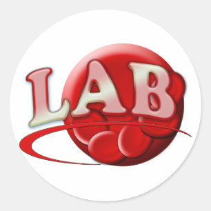 STICKER ROND LOGO DE BOUCHON DE LABORATOIRE RBC MLT - CLINIQUE 