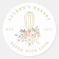 Logo de boulangerie à domicile floral rustique élé