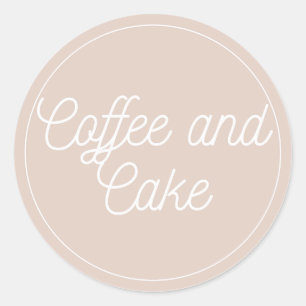 Sticker Rond Logo de boulangerie de café et de gâteau