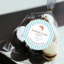 Logo de Boulangerie Rayures Bleues Marrons Preppy