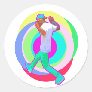 Sticker Rond Logo de DANSE de SECOUSSE