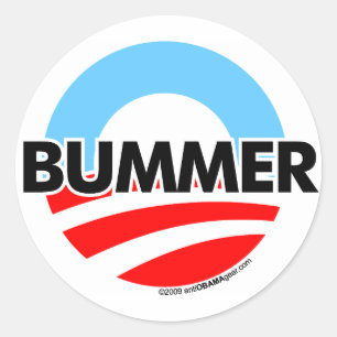 Sticker Rond Logo de déception d'Obama O