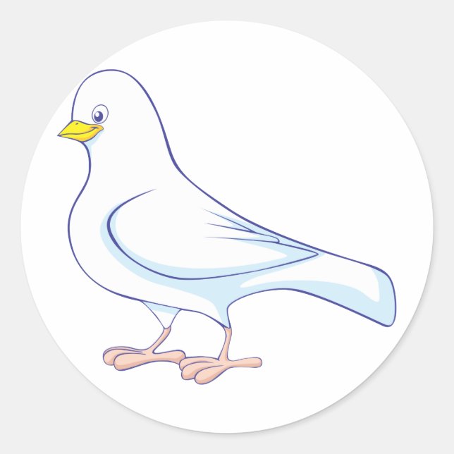 Sticker Rond Logo de dessin sur mesure pour colombe (Devant)