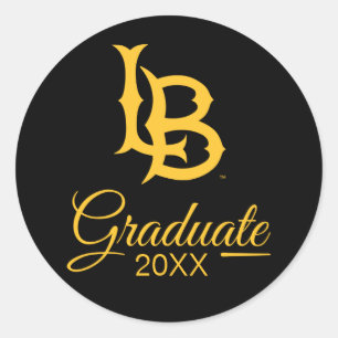 Sticker Rond Logo de fin d'études de Long Beach State
