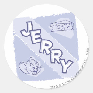 Sticker Rond Logo de fromage bleu de Jerry