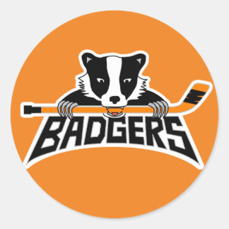 Sticker Rond Logo de hockey Badgers