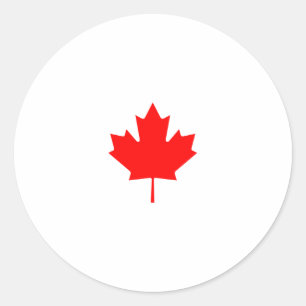 Sticker Rond Logo de la feuille d'érable du Canada