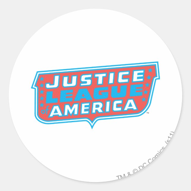 Sticker Rond Logo de la Justice League of America (Devant)