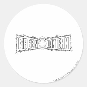 Sticker Rond Logo de la lanterne verte 7