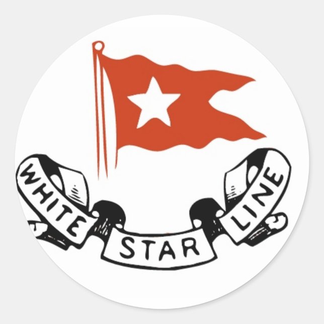 Sticker Rond Logo de la ligne White Star (Devant)