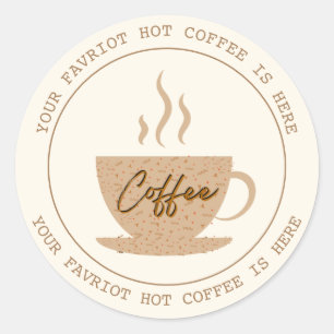 Sticker Rond Logo de la marque Coffee Shop Professional