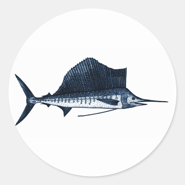 Sticker Rond Logo de la mer (Devant)