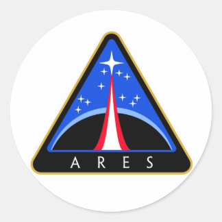 Sticker Rond Logo de la NASA Ares Rocket