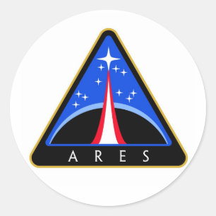 Sticker Rond Logo de la NASA Ares Rocket