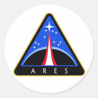 Sticker Rond Logo de la NASA Ares Rocket