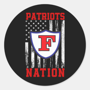Sticker Rond Logo De La Nation De Freedom Patriots