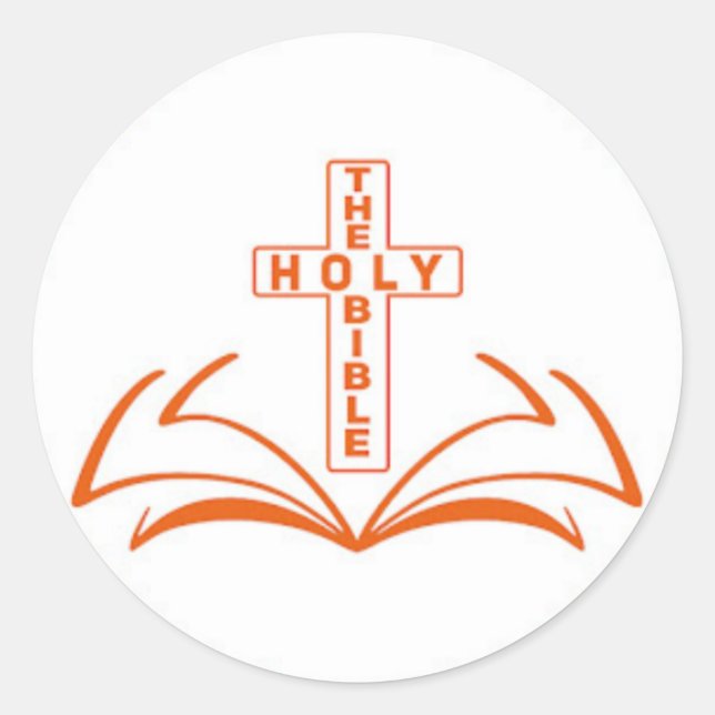 Sticker Rond Logo de la Sainte Bible (Devant)