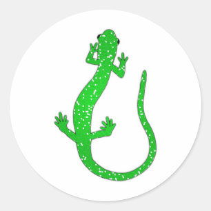 Sticker Rond Logo de la salamandre verte