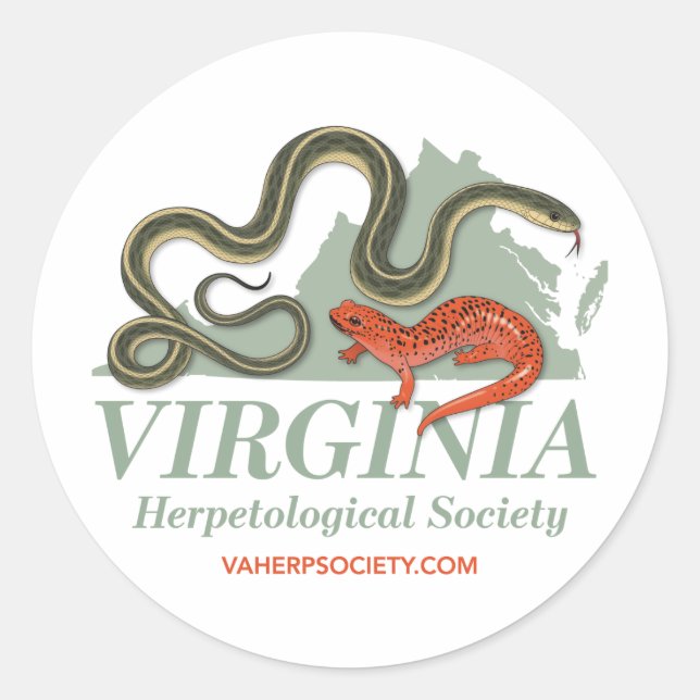 Sticker Rond Logo de la Virginia Herpetological Society (Devant)