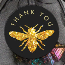 logo de l'abeille à paillettes merci