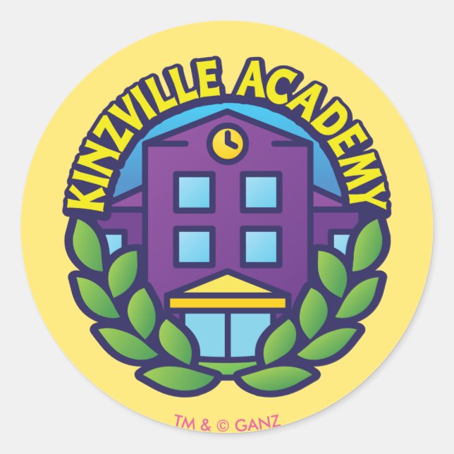 Sticker Rond Logo de l'Académie de Kinzville (Devant)