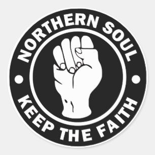 Sticker Rond Logo de l'âme du nord noir