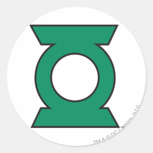 Sticker Rond Logo de lanterne verte 15